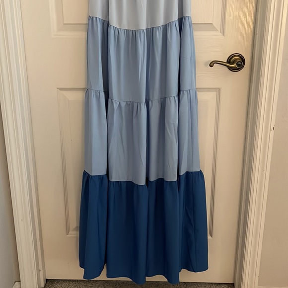 NWT English Factory Sweet Heart Color Block Maxi Dress - Picture 3 of 7